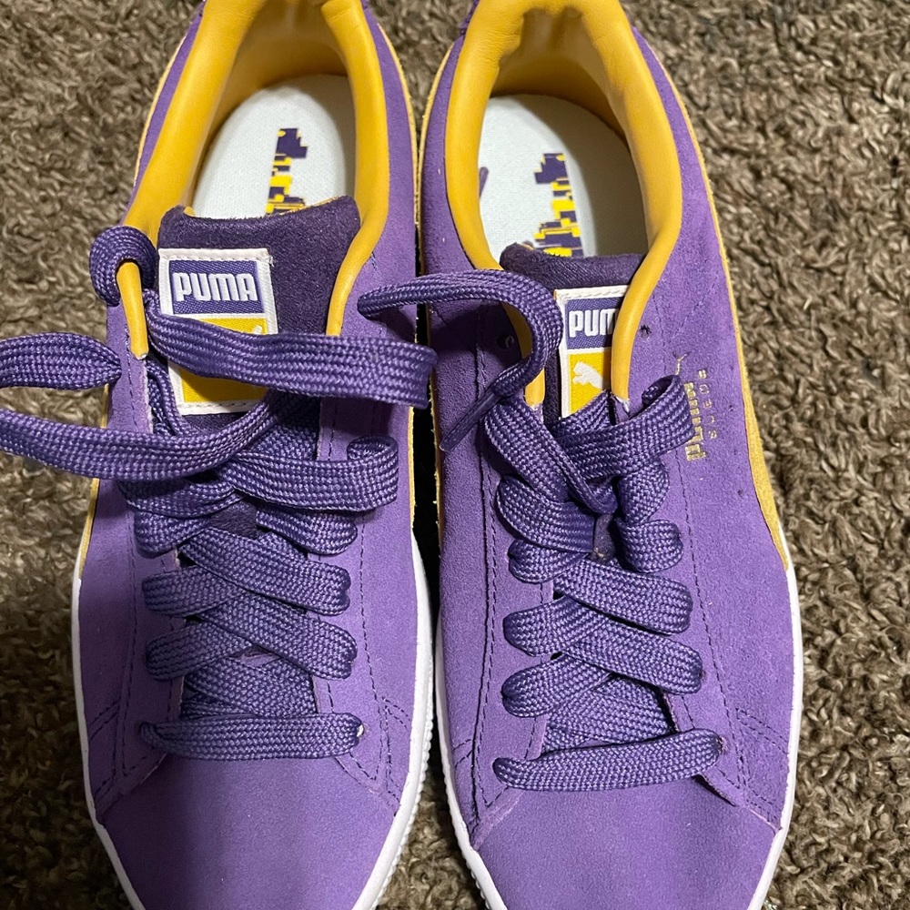 PUMA SUEDE TEAMS LOS ANGELES LAKERS 380168 03 Royal Vibrant Orange NBA